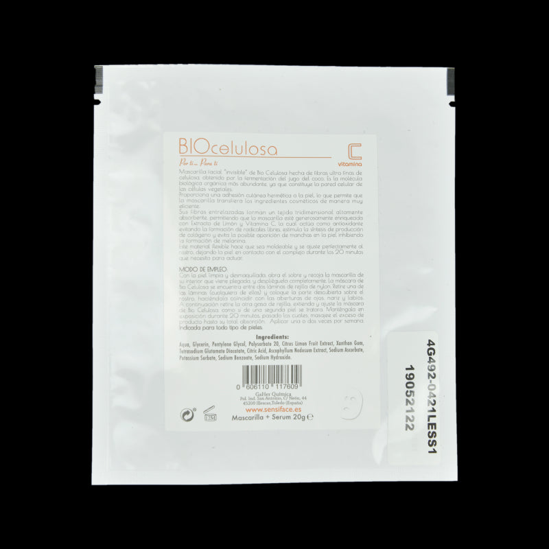 Sensiface Mascarilla Bio Celulosa con Vitamina C 20gr